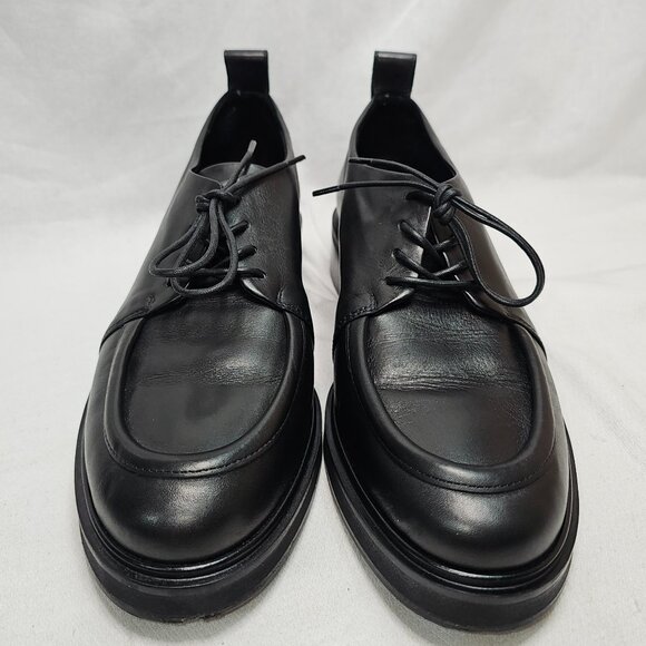 Aeyde Mara Derby Soft Calf Leather Black Oxford Shoes Women's Size EU 40 US 9 - Picture 2 of 11